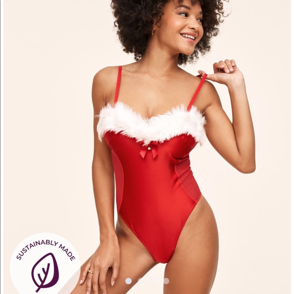 Adore Me Christmas Clausette Res Bodysuit S $60
